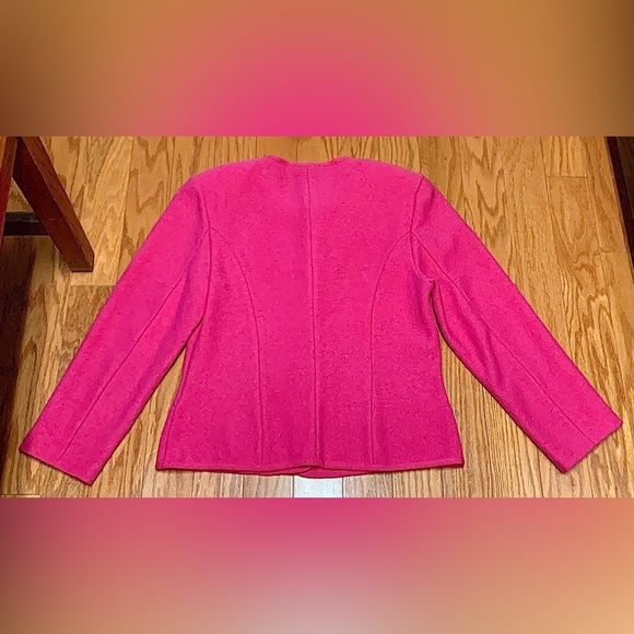 Women’s Size 38 GEIGER COLLECTION Pure New Wool Austrian Pink Button Up Sweater - Picture 12 of 16